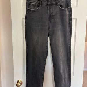 Kensie Black High Rise Straight Jeans